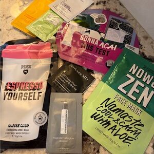 Lot of Face Masks Victoria's Secret Pink Espresso Yourself Now & Zen Açaí Test